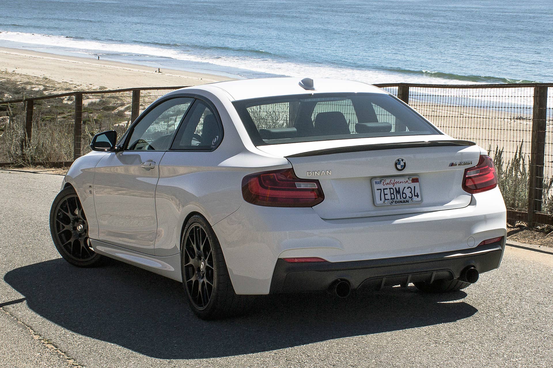 2015 Dinan M235i rear 3/4 view
