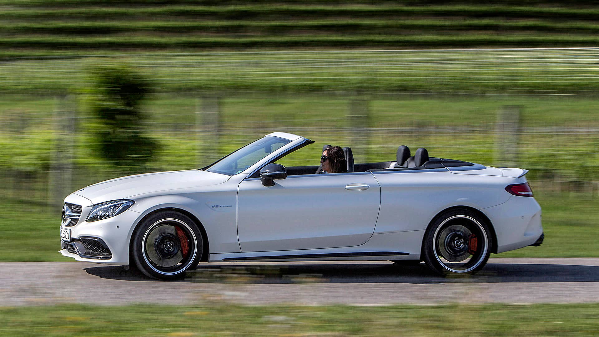 2017 Mercedes-AMG C63 S Cabriolet driving