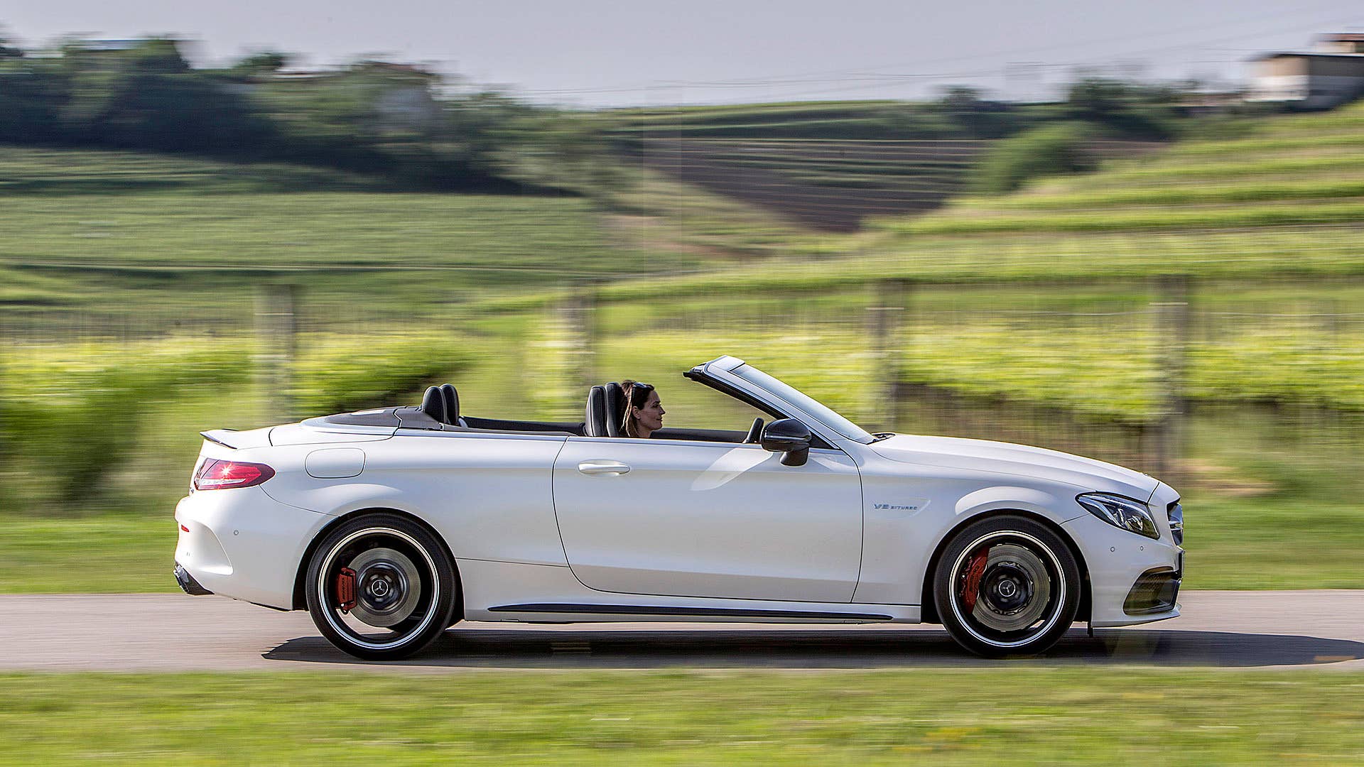 2017 Mercedes-AMG C63 S Cabriolet driving