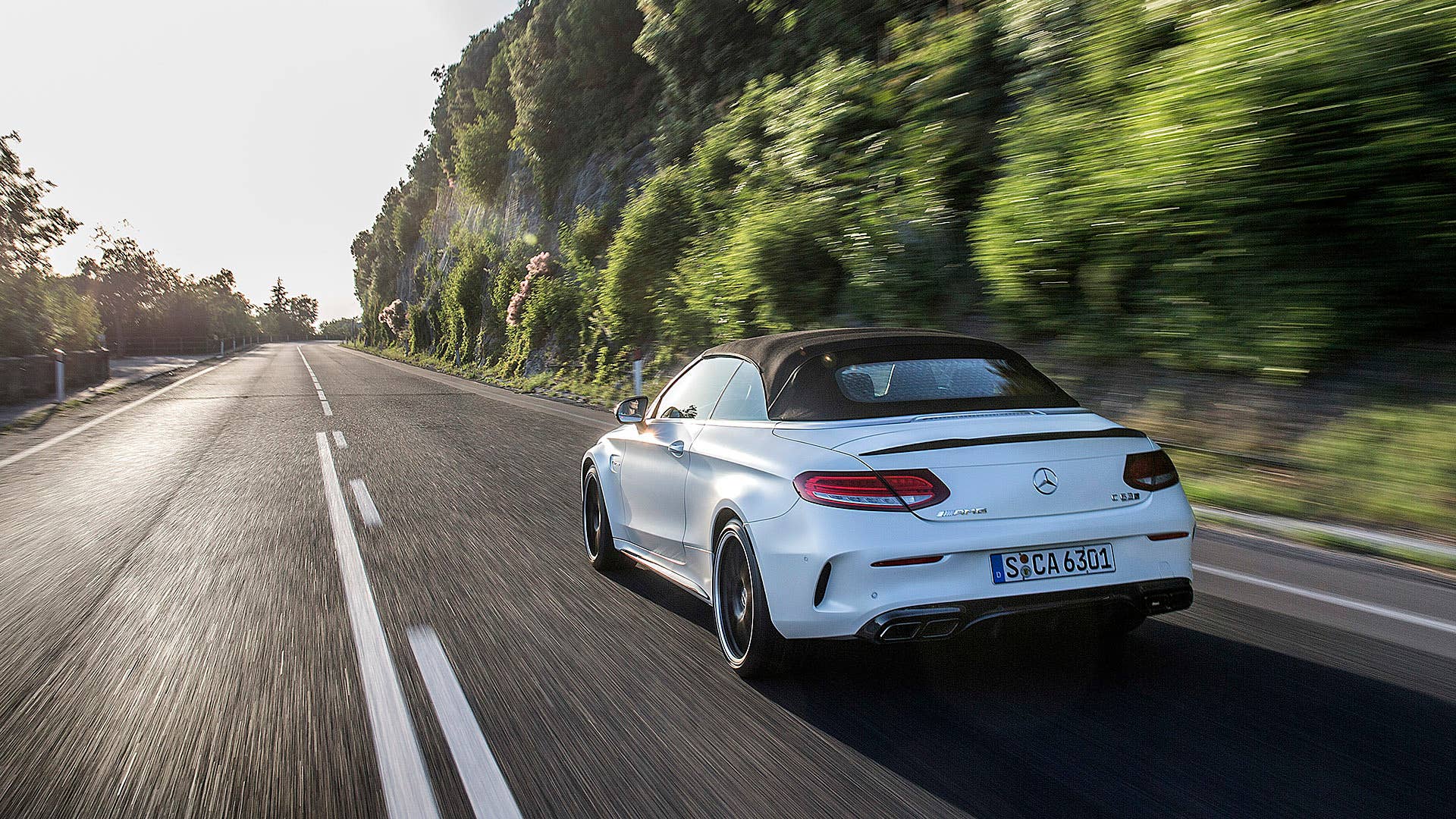 2017 Mercedes-AMG C63 S Cabriolet driving