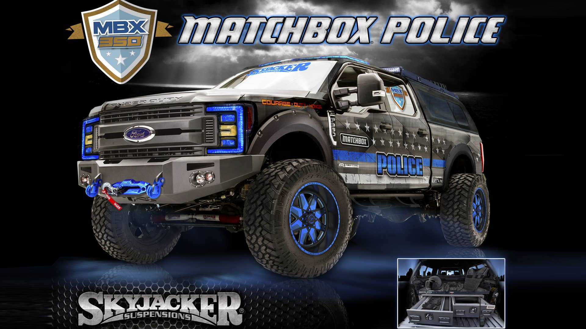 2017 Ford F-350 Super Duty 4X4 XL Crew Cab MBX350 Matchbox Police By Skyjacker Suspensions