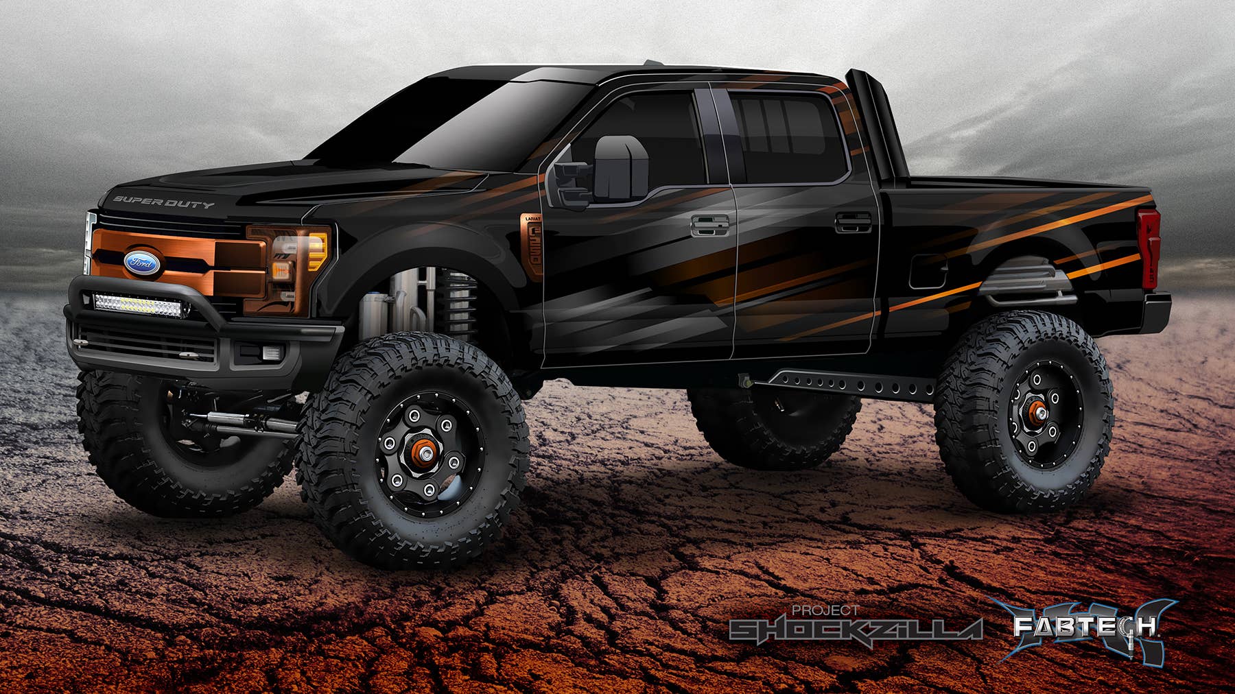 2017 Ford F-250 Super Duty 4X2 Lariat Crew Cab Shockzilla By Fabtech