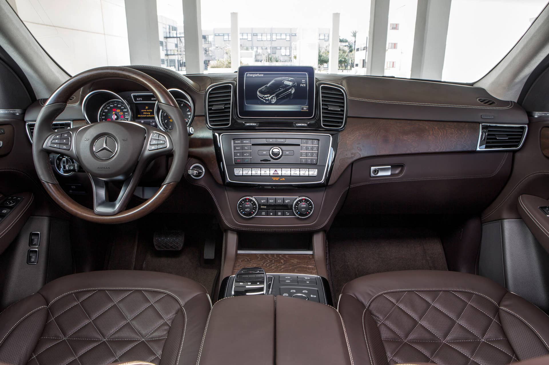 mercedes gle550e quilted brown interior