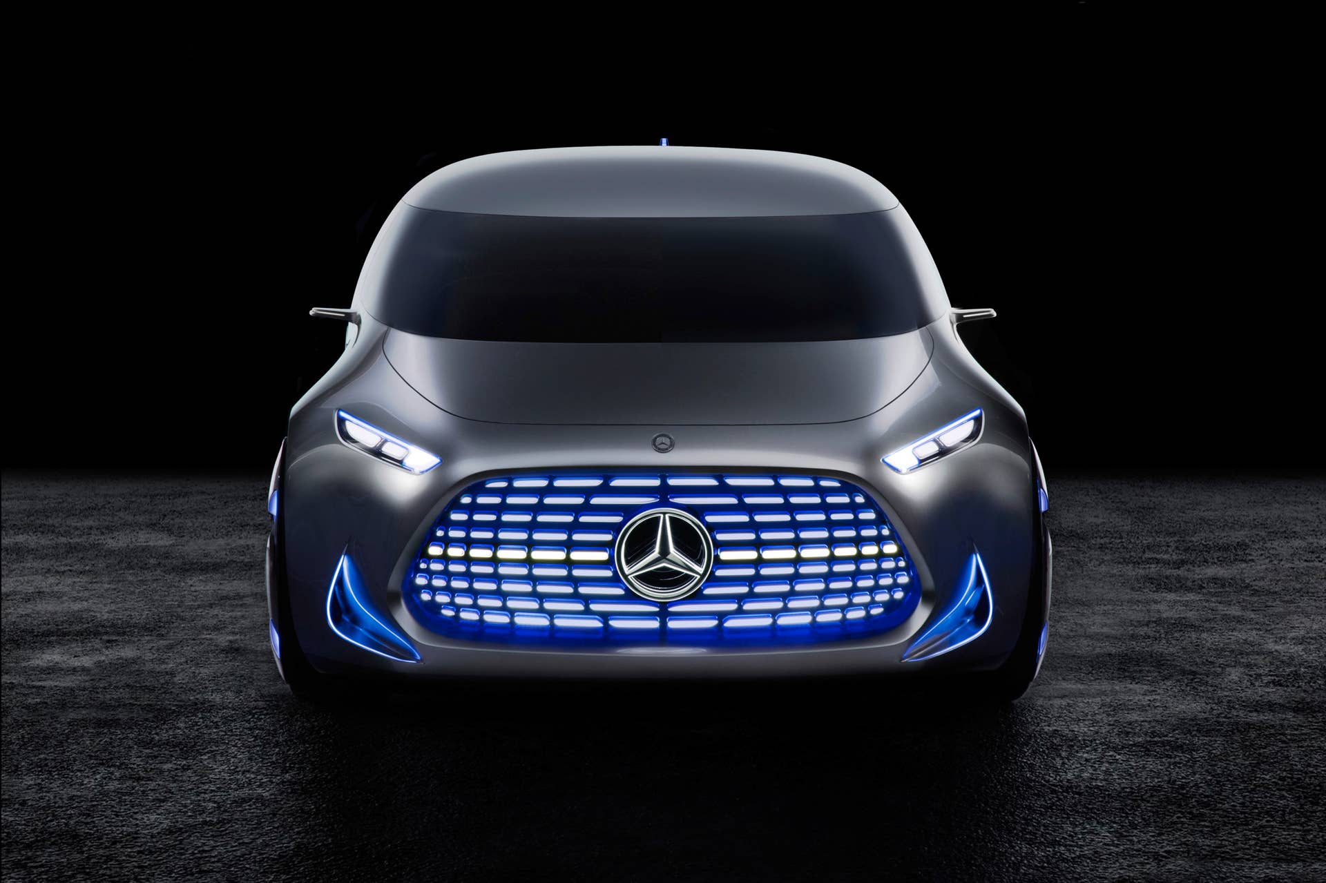 silver mercedes vision tokyo concept front