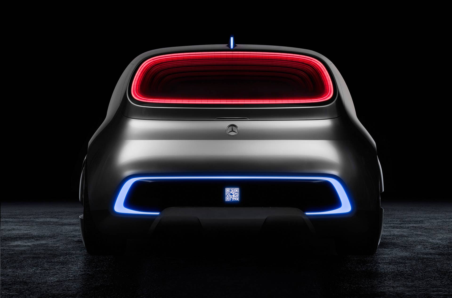 silver mercedes vision tokyo concept rear