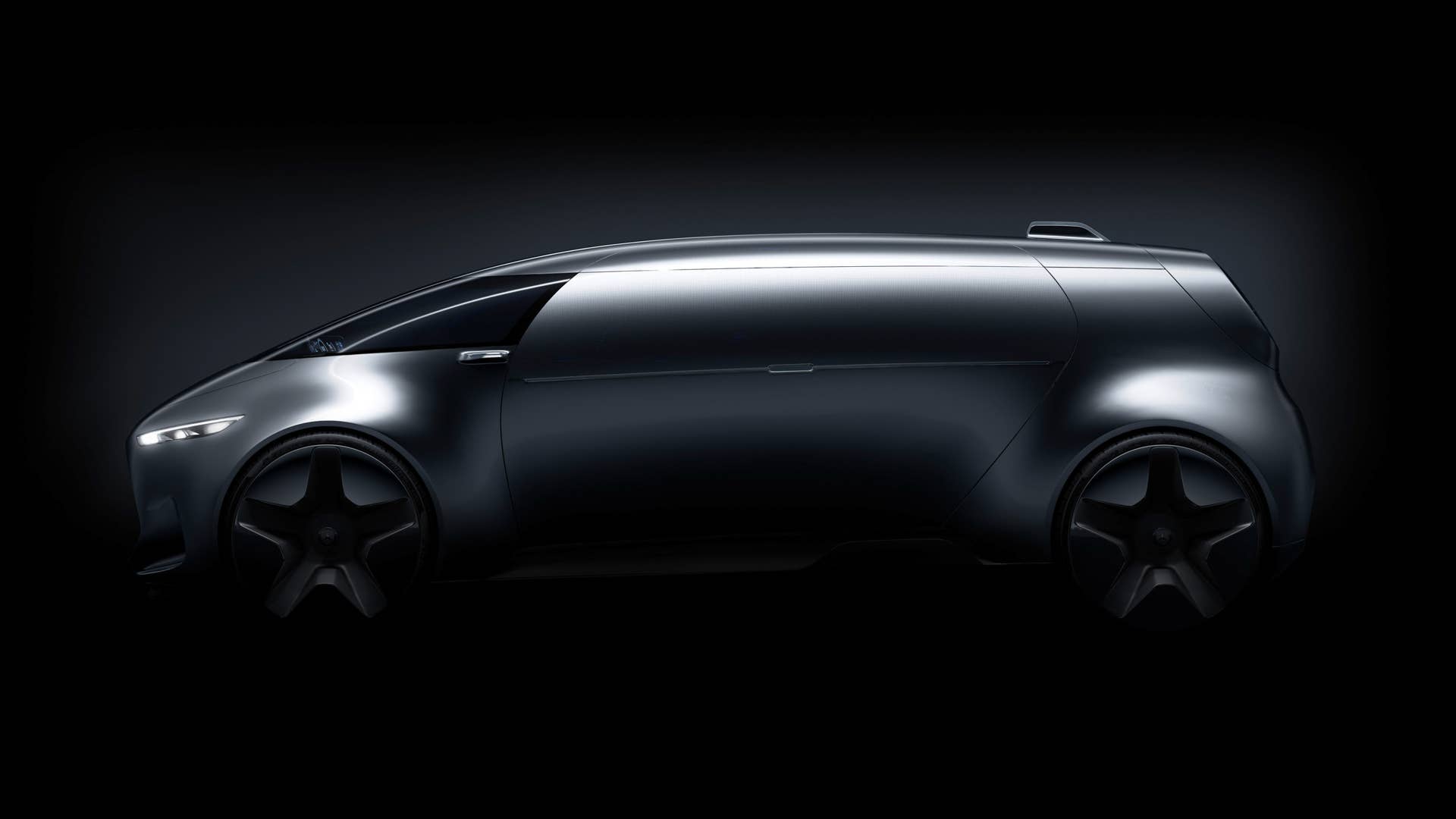 silver mercedes vision tokyo concept side