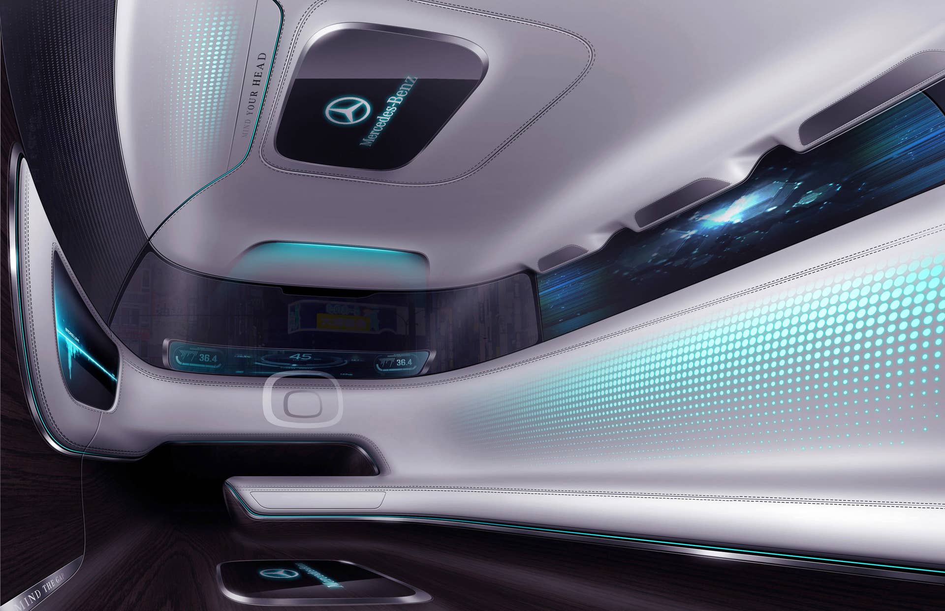 silver mercedes vision tokyo concept interior sketch