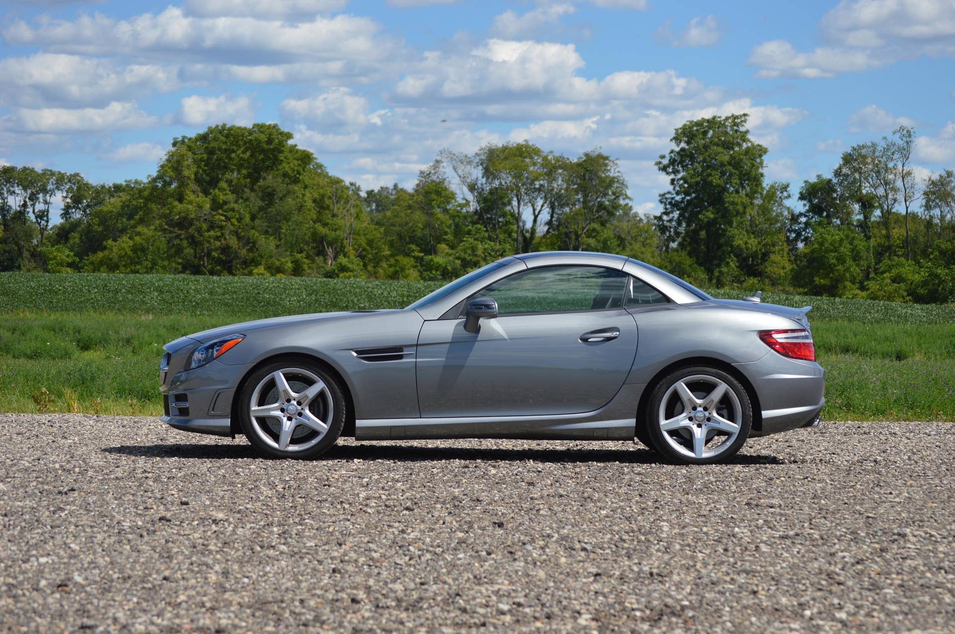 2015 mercedes-benz slk250 silver profile top up