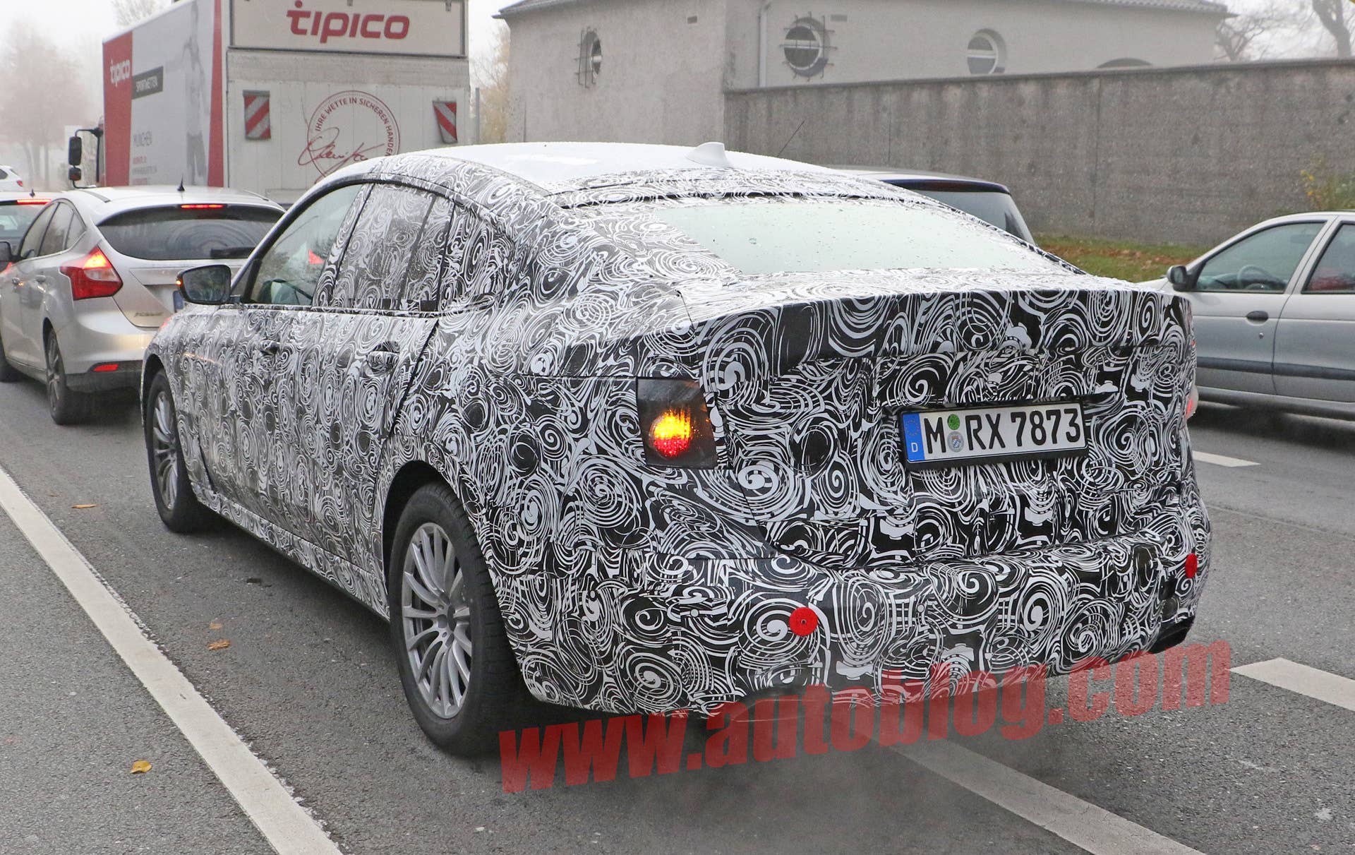 spied camouflage taillights 5gt bmw