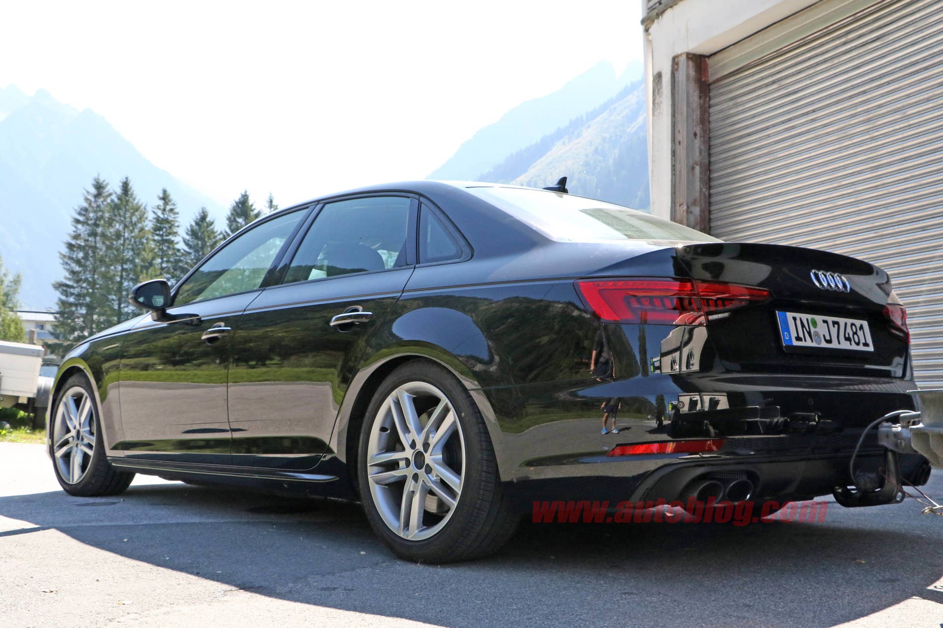 Audi S4 parked rear 3/4