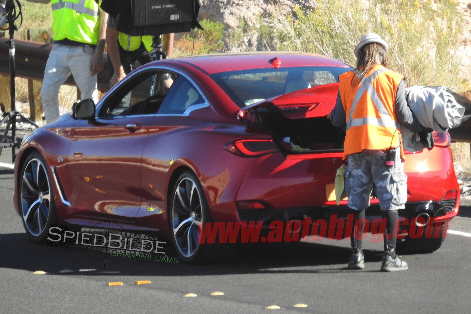 infiniti q60 coupe tail trunk open spied