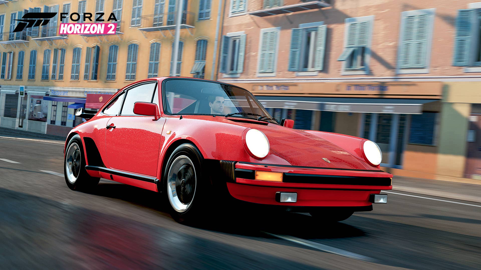 1982 porsche 911 turbo red front driving forza horizon 2