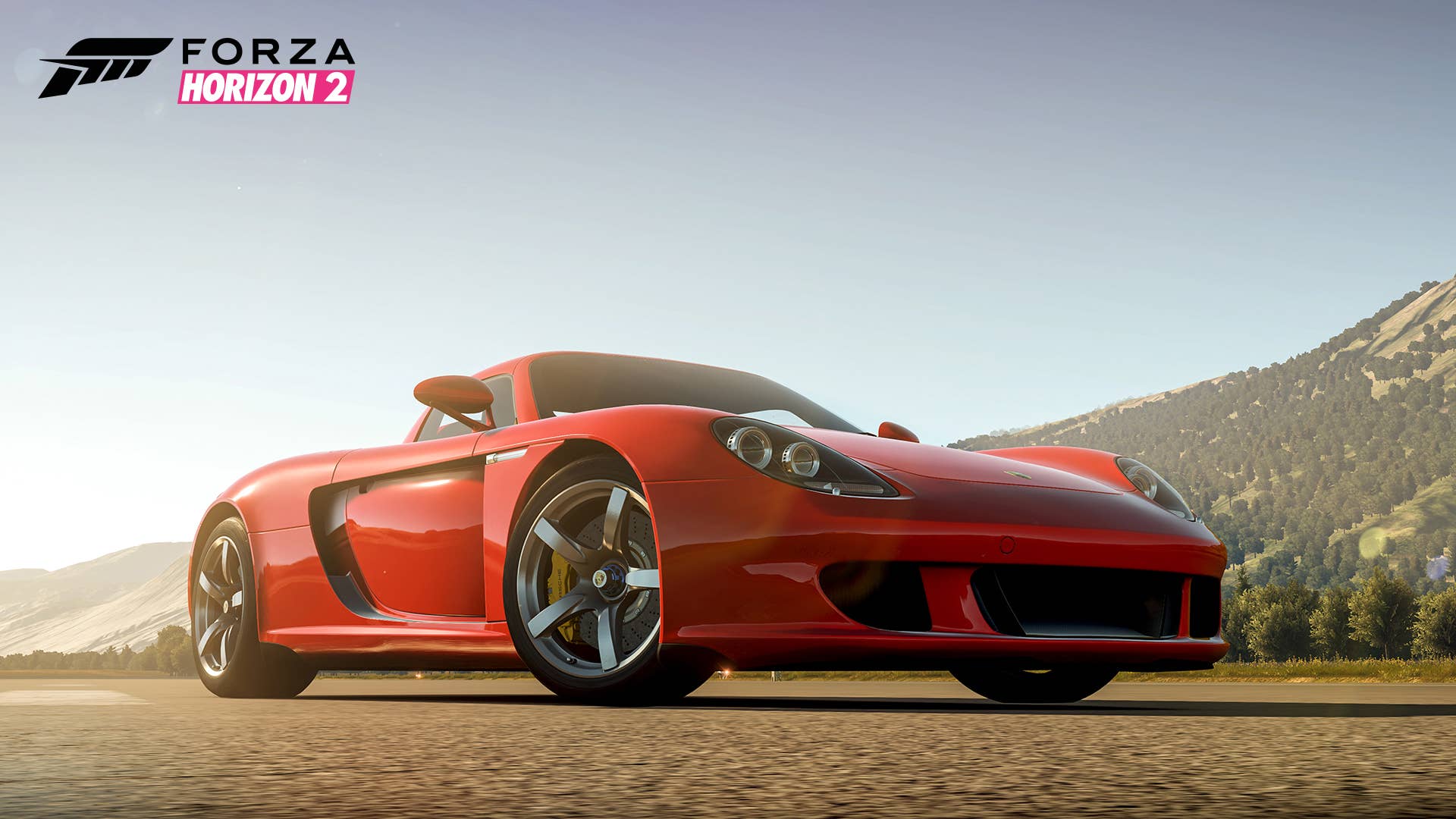 porsche carrera gt red mountains forza horizon 2