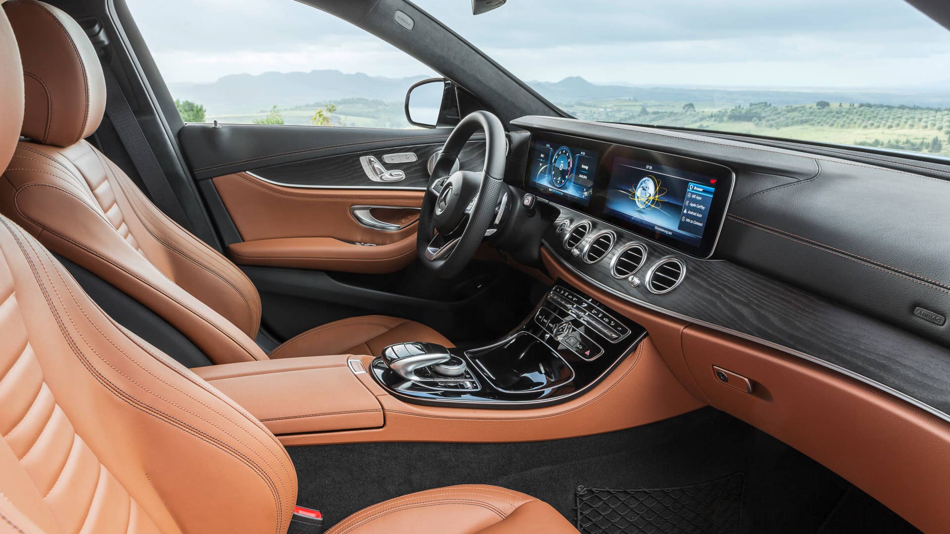 2017 mercedes-benz e400 wagon interior brown