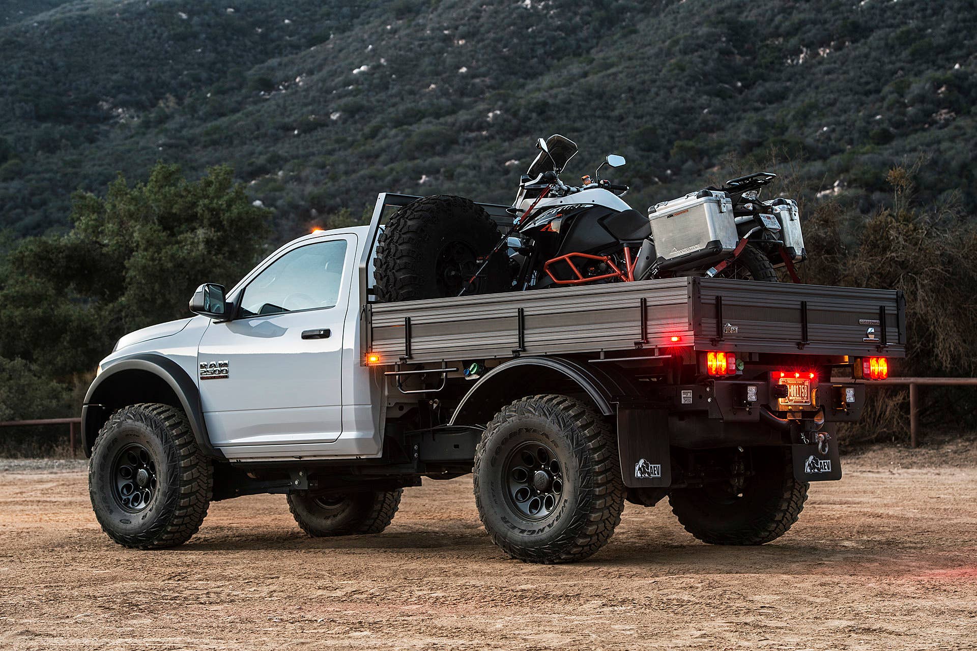 AEV Ram Prospector rear 3/4 view