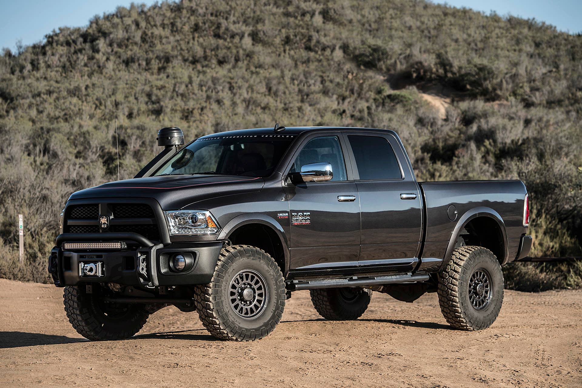 AEV Ram Prospector front 3/4 view