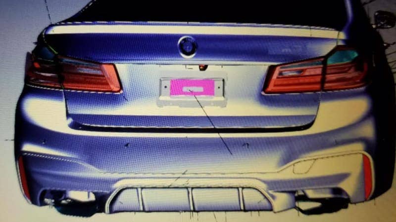 2018 BMW M5 rear fascia