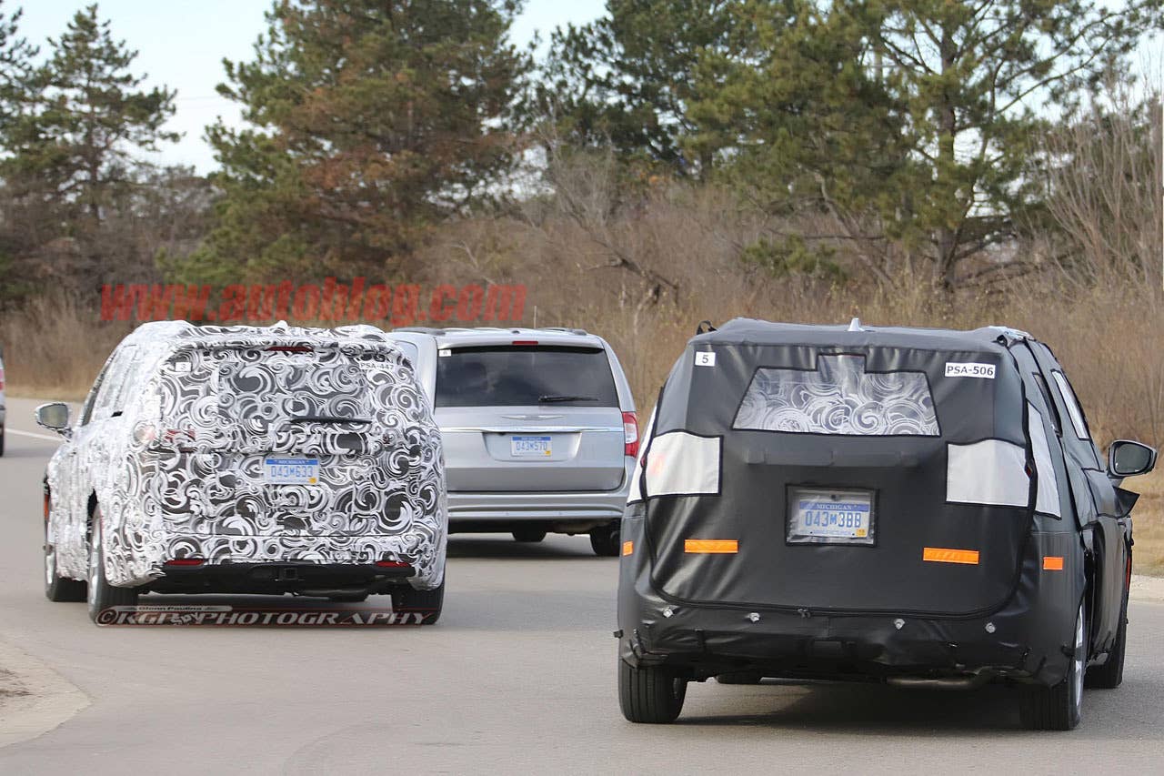 2017 chrysler town and country testing together