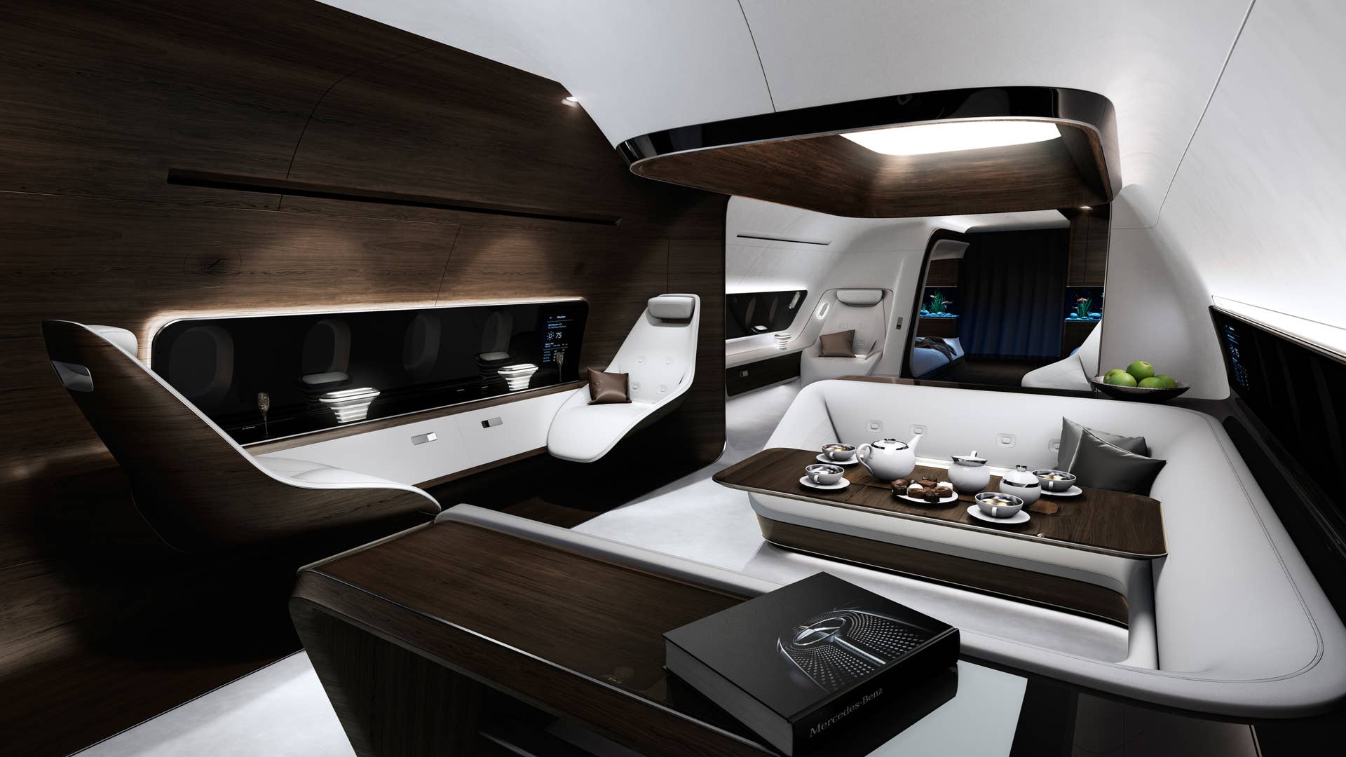 Executive jet cabin by Mercedes-Benz Style