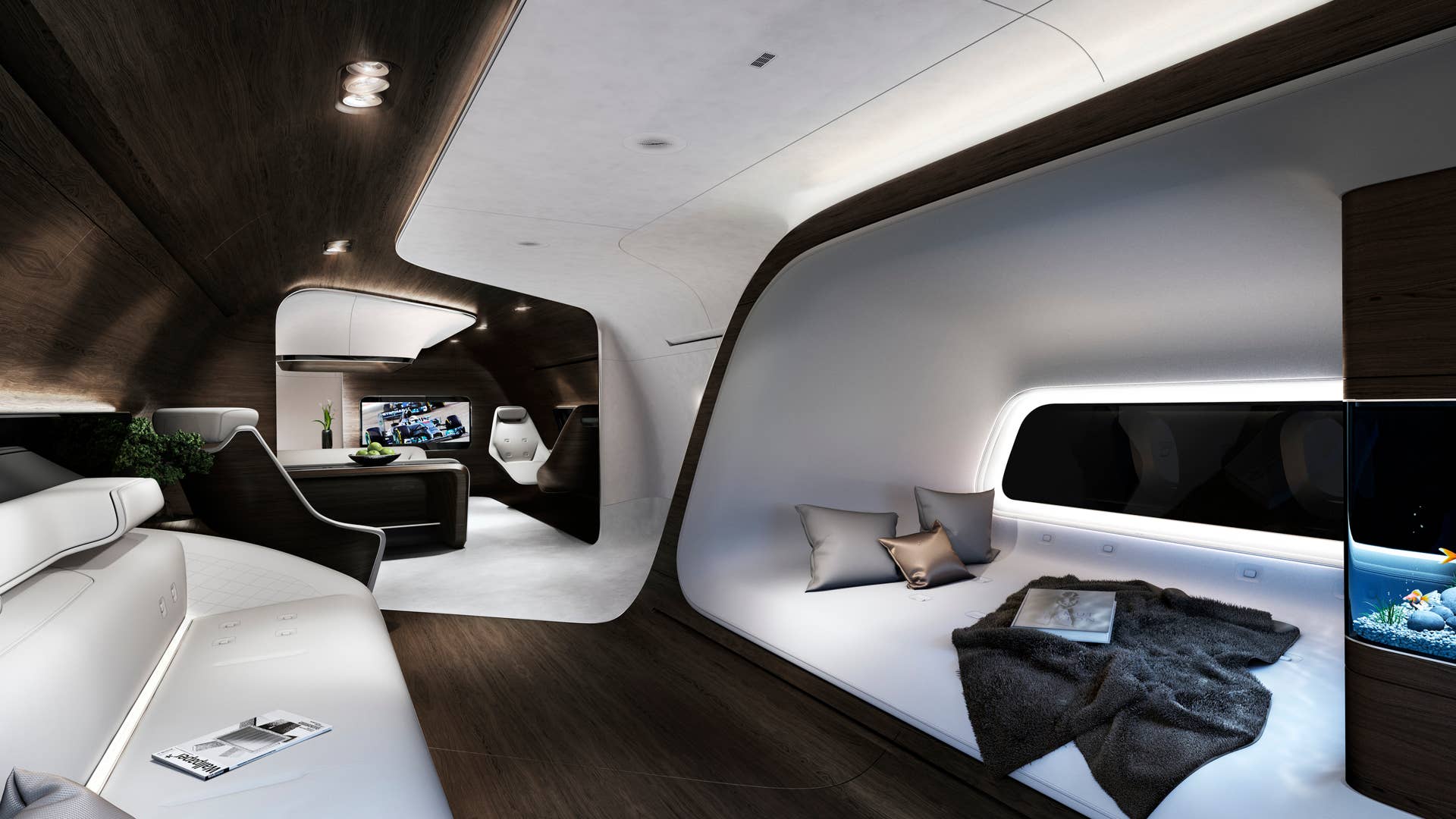 Business jet cabin by Mercedes-Benz