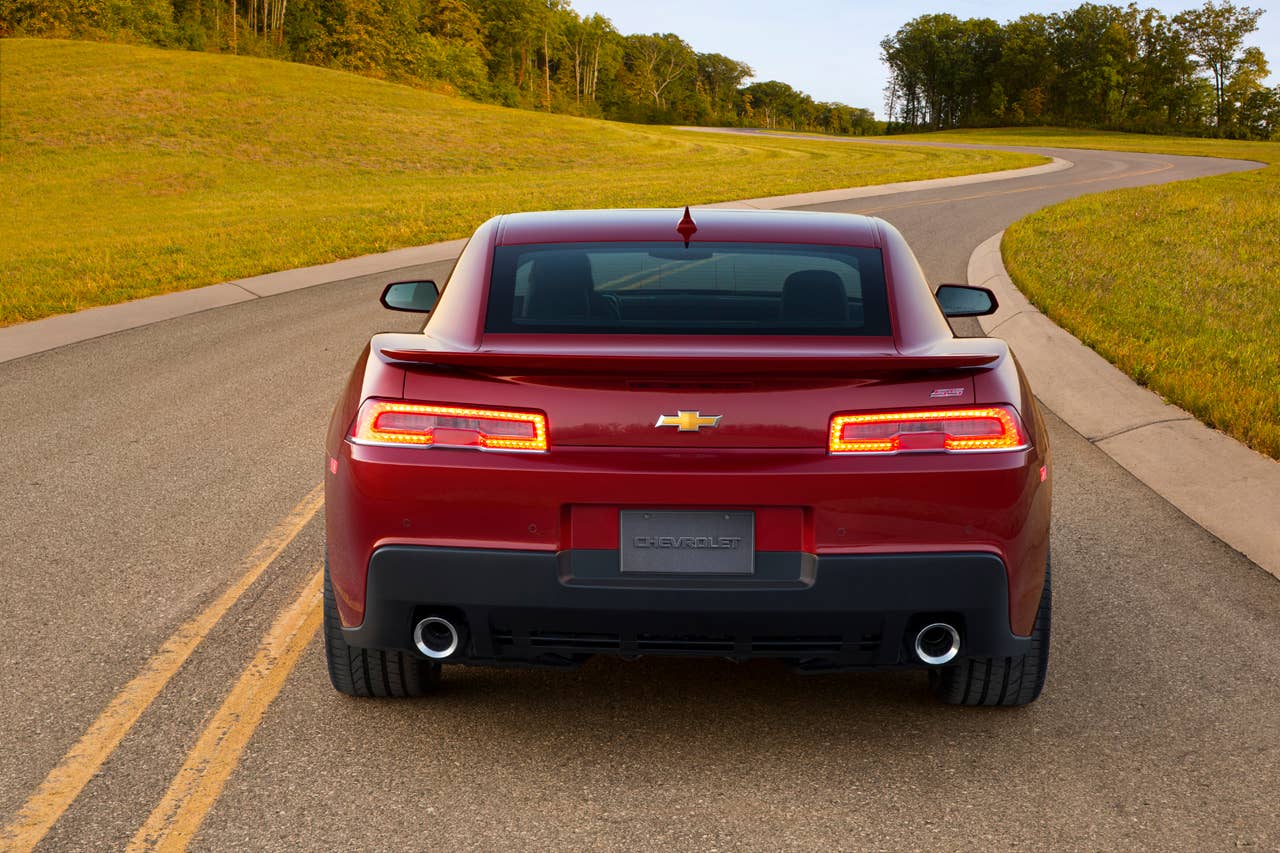 The 2014 Chevrolet Camaro and Camaro SS models feature revised front and rear facias, featuring race-proven aerodynamic designs for more efficient cooling and stability at high speeds.