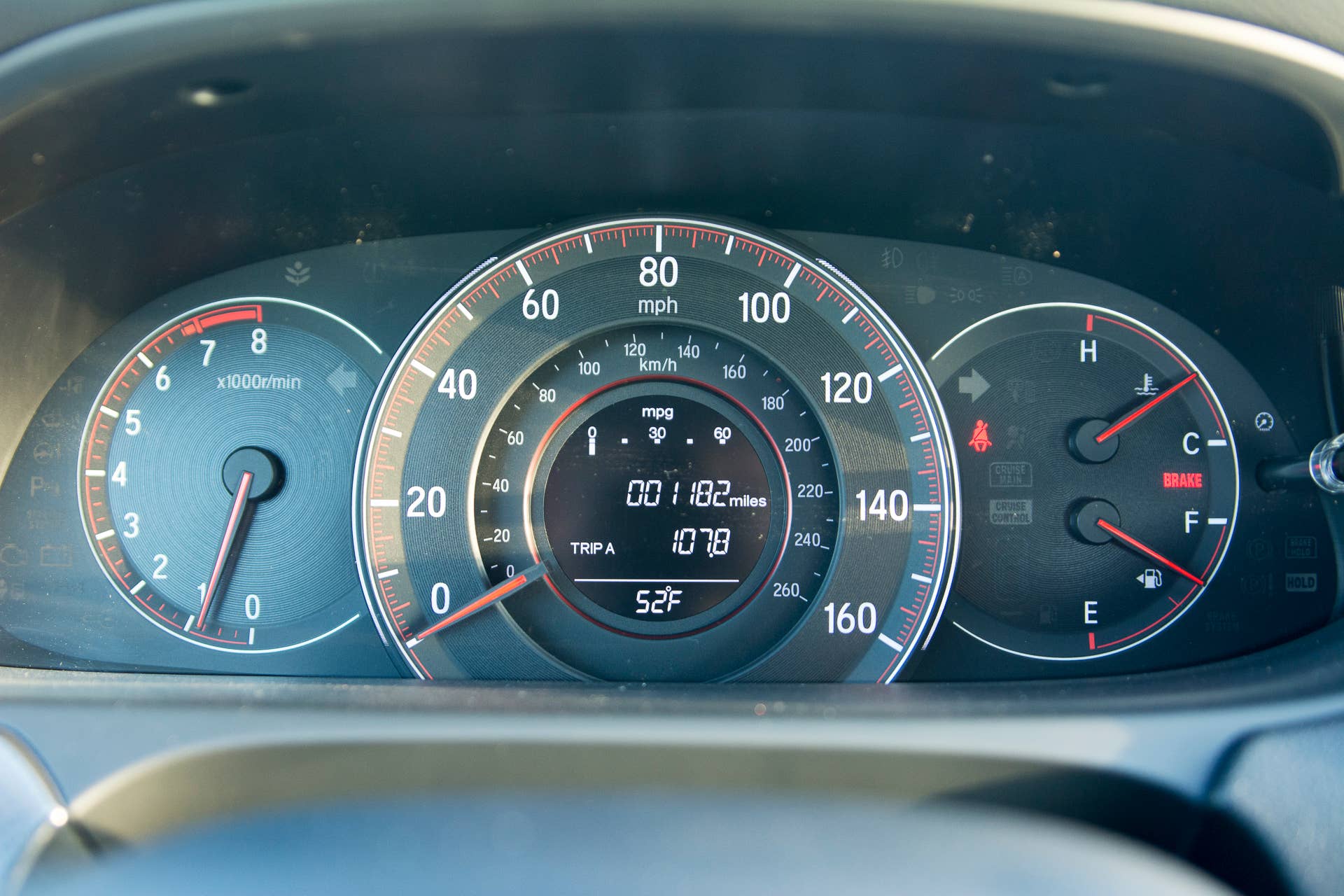 2016 honda accord instruments v6 coupe