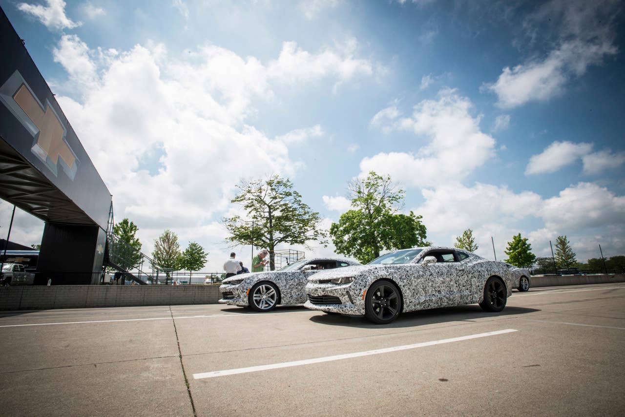 2016 chevy camaro two cars track