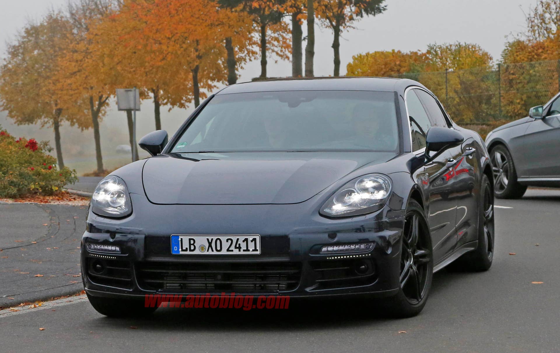2017 Porsche Panamera prototype front 3/4