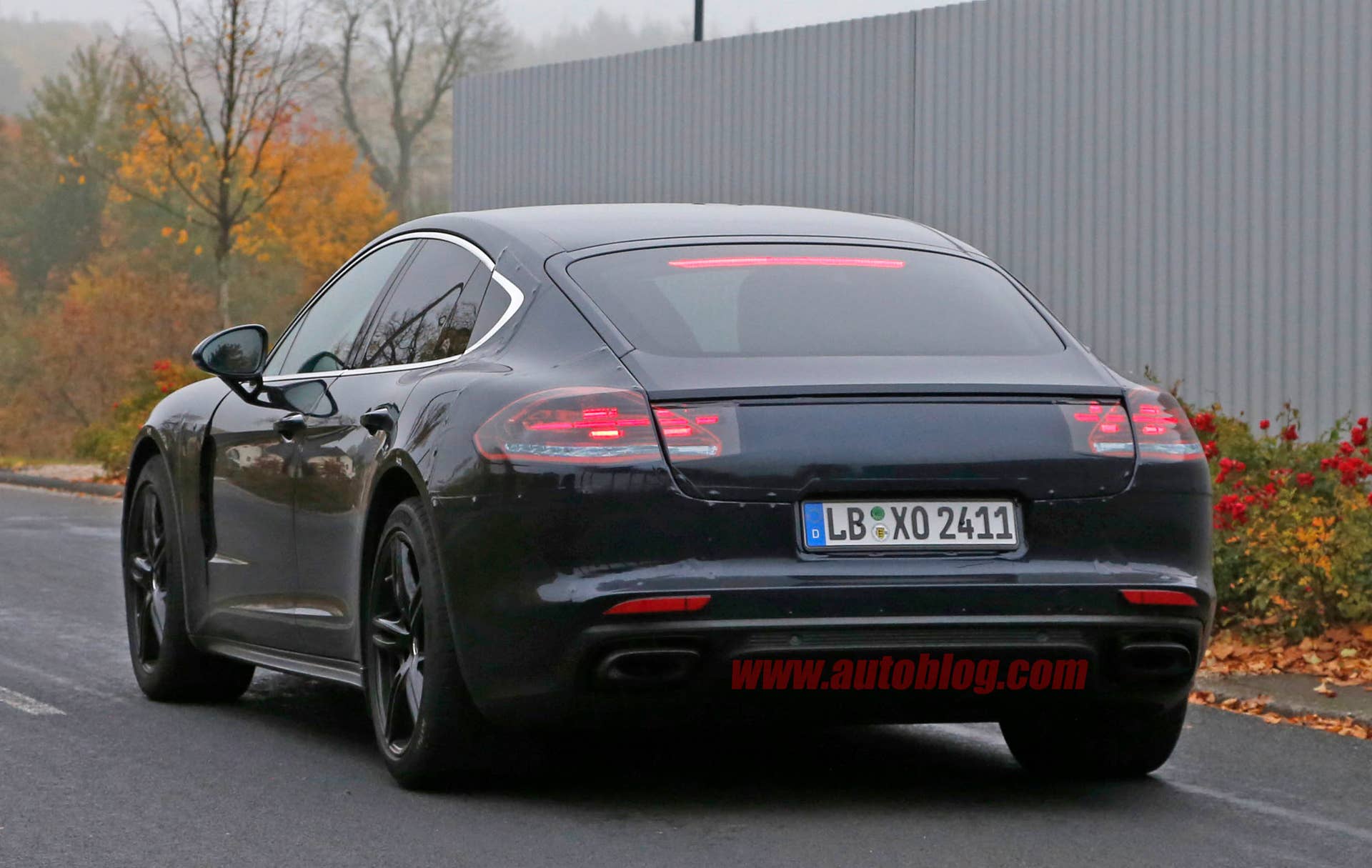 2017 Porsche Panamera prototype rear 3/4
