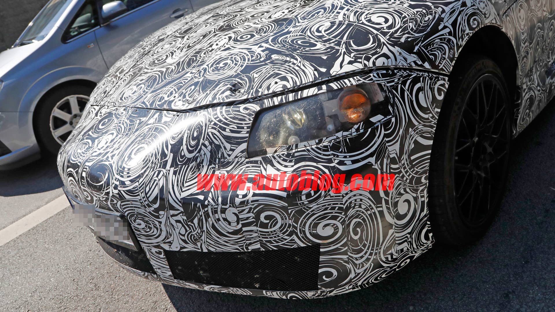 toyota supra spy photo fake headlight