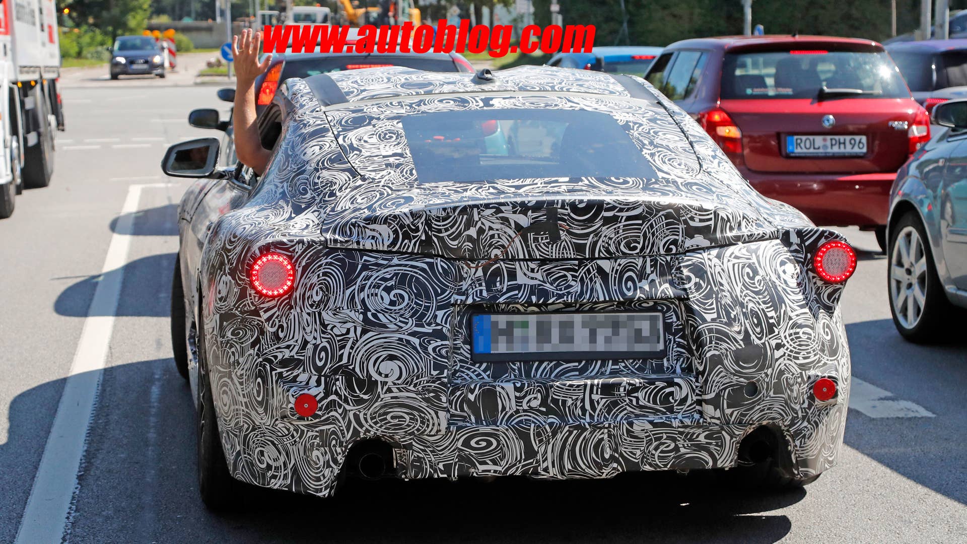 toyota supra spy pic rear