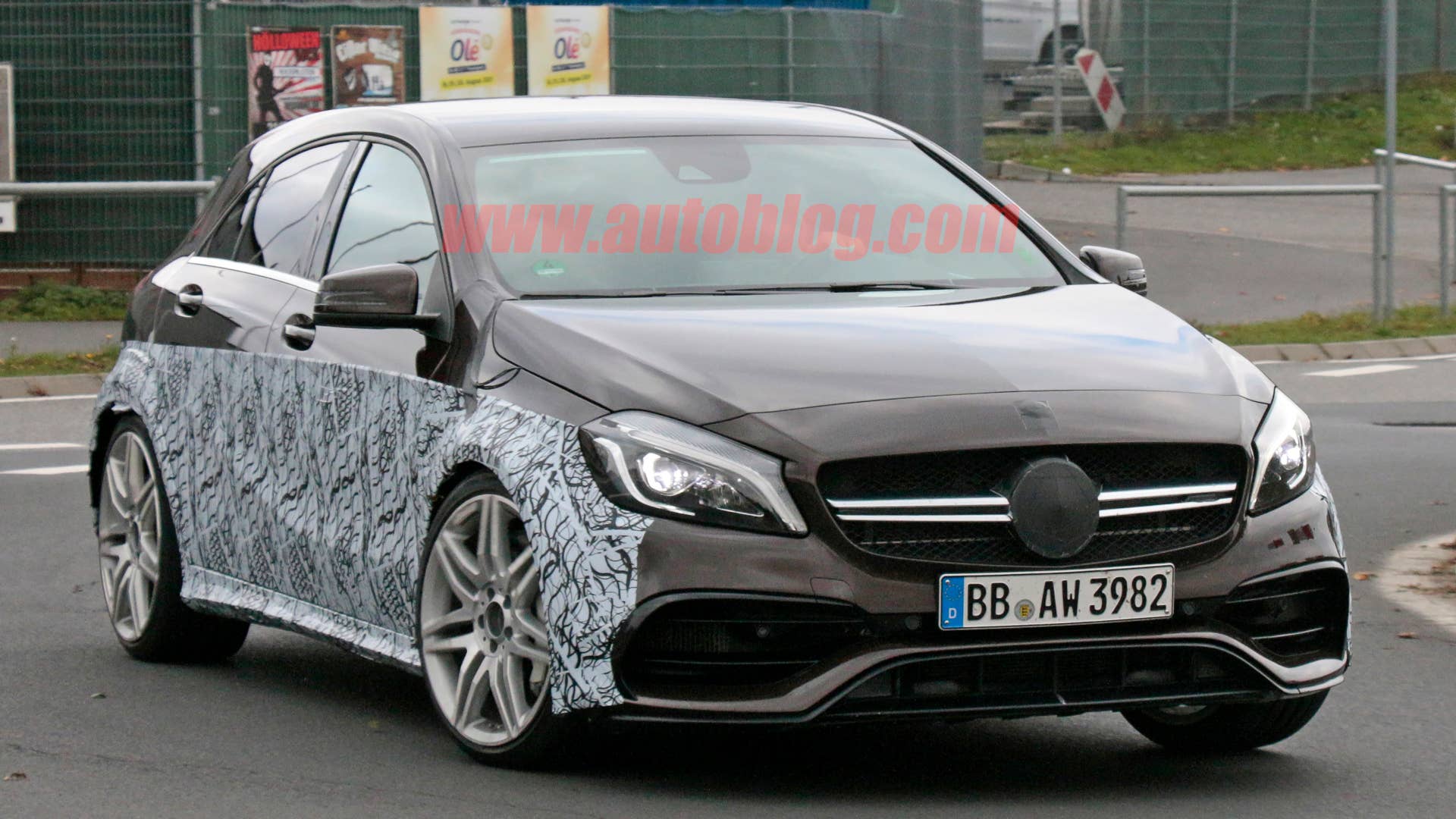 Mercedes-AMG A45 Black Series Spy Shots Front Three Quarter Exterior