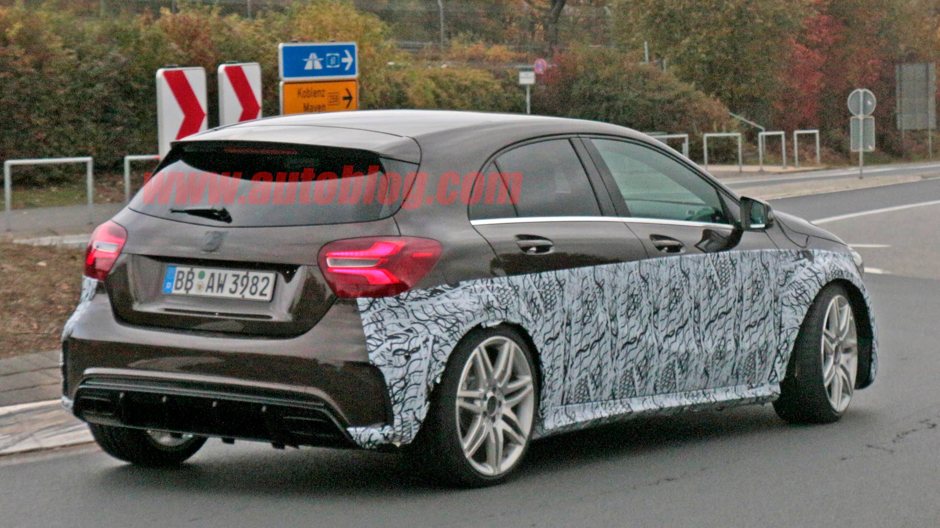 Mercedes-AMG A45 Black Series Spy Shots Rear Three Quarter Exterior