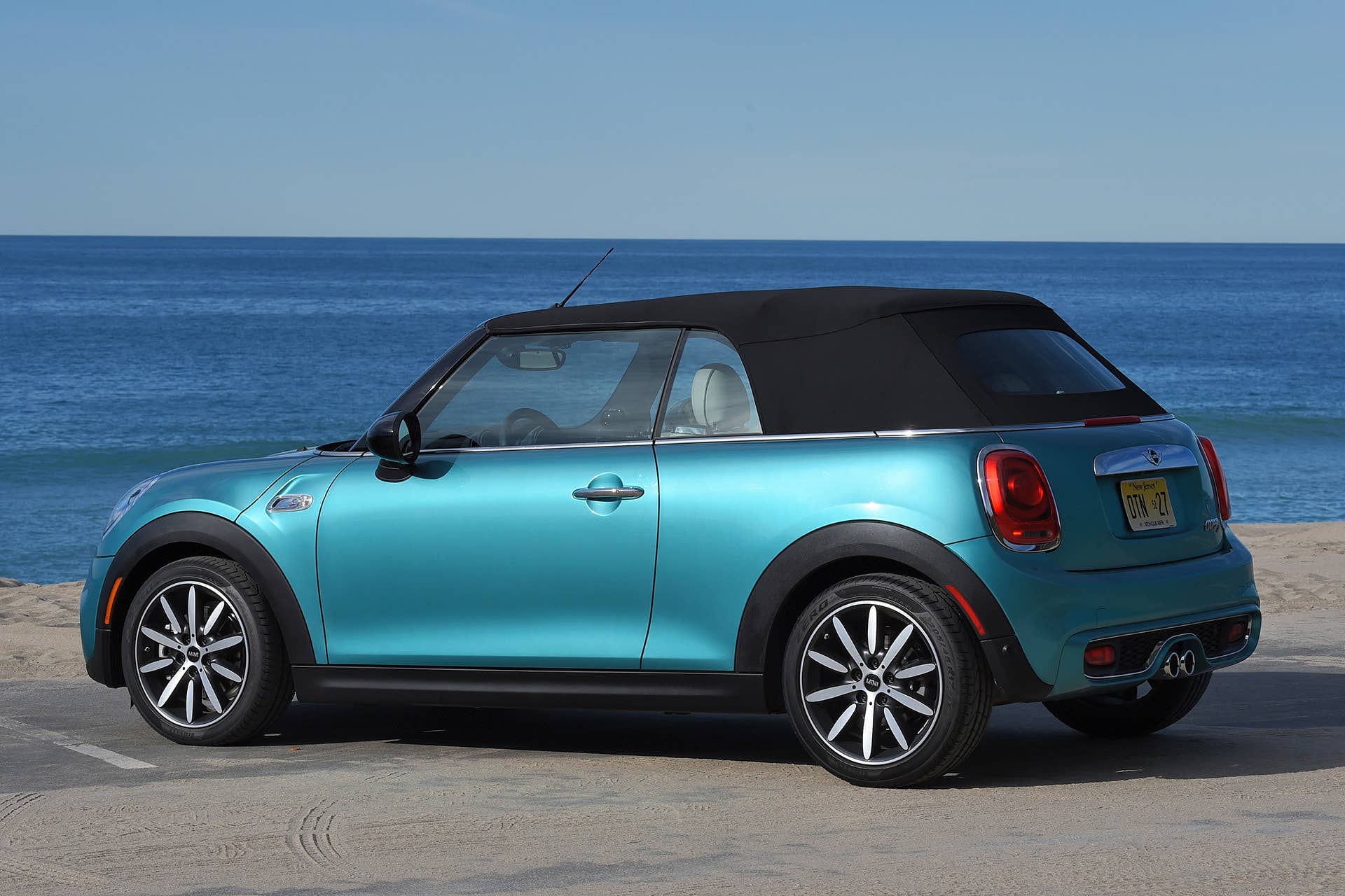 2016 Mini Cooper S Convertible rear 3/4 view