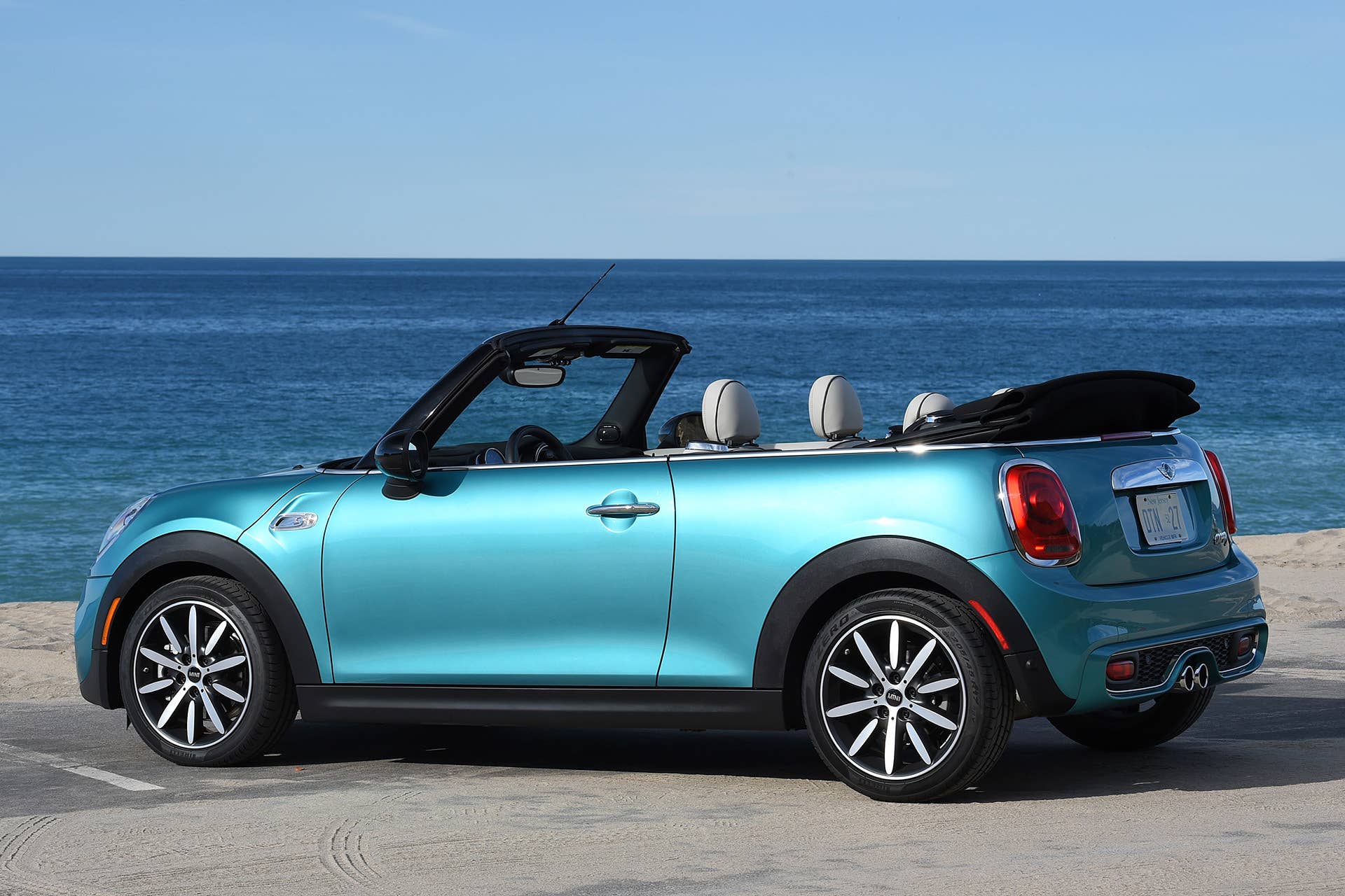 2016 Mini Cooper S Convertible rear 3/4 view