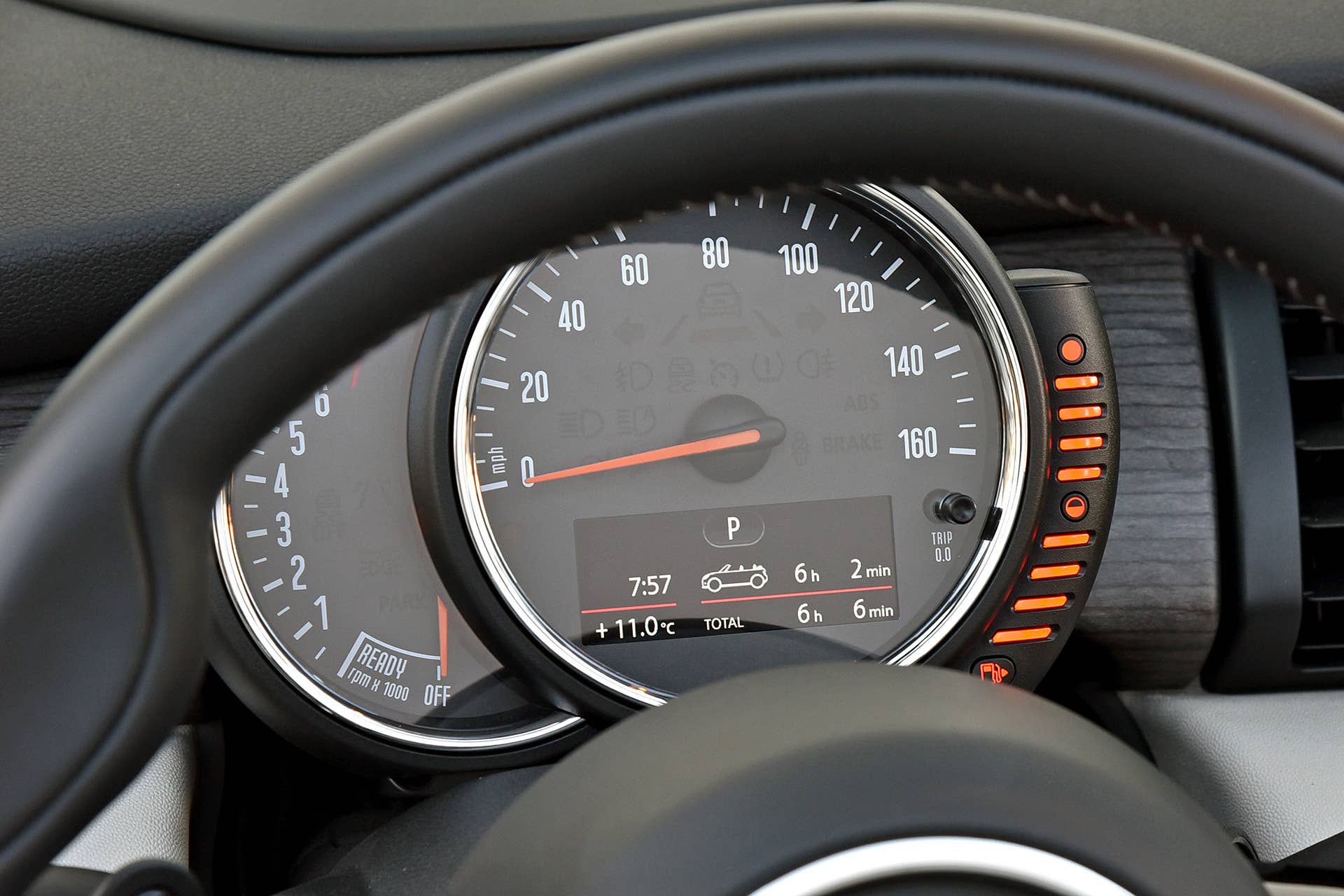2016 Mini Cooper S Convertible gauges