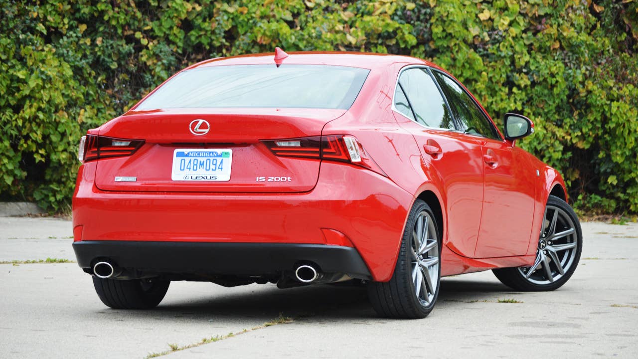 Lexus is 200t red rear