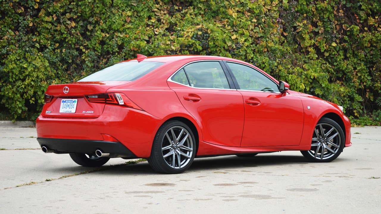 Lexus is 200t red rear wide