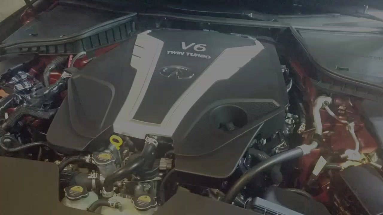Say goodbye to the VQ. This is Infiniti's new high horsepower engine, with a whomping 400 horsepower.