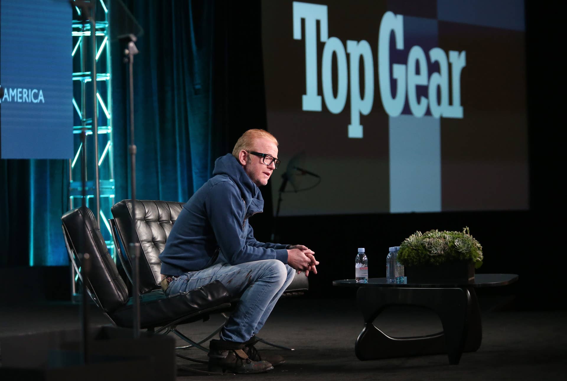 PASADENA, CA - JANUARY 08: Host Chris Evans speaks onstage during the Top Gear panel as part of the BBC America portion of This is Cable 2016 Television Critics Association Winter Tour at Langham Hotel on January 8, 2016 in Pasadena, California. (Photo by Frederick M. Brown/Getty Images)