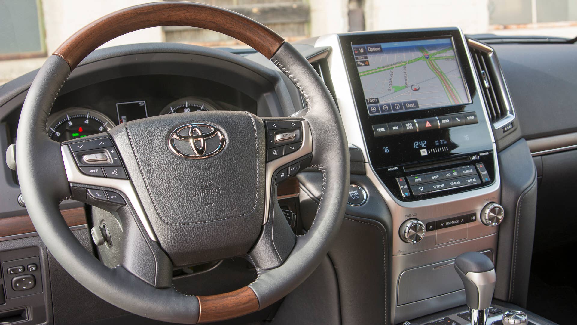 toyota land cruiser 2016 interior cabin wood
