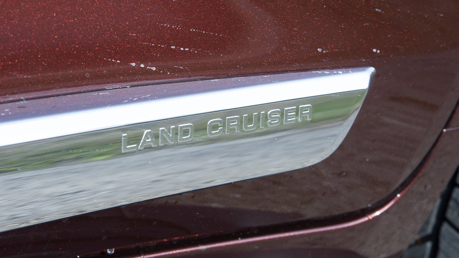 toyota land cruiser badge door chrome