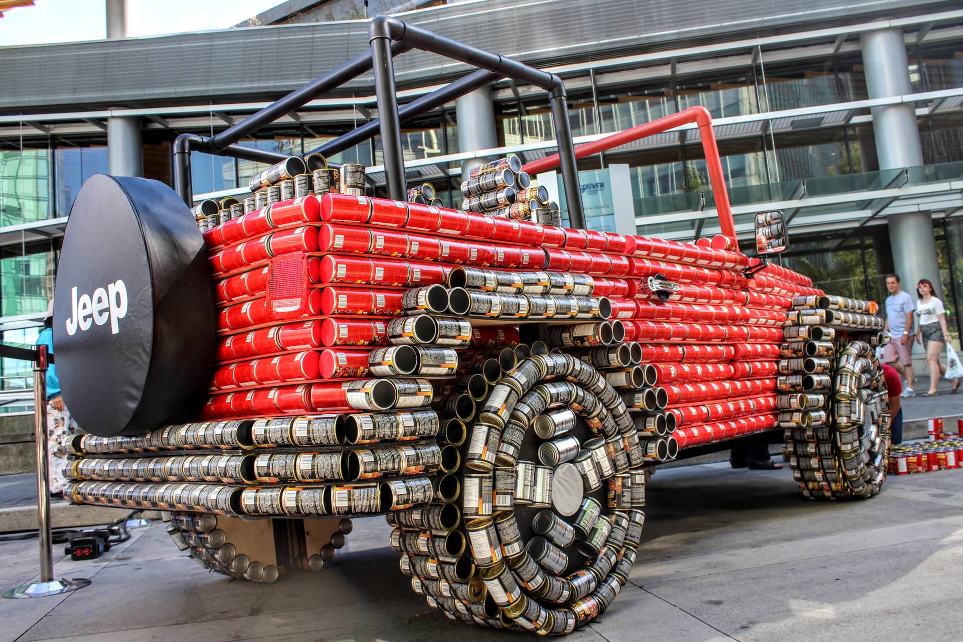Jeep Wrangler food cans