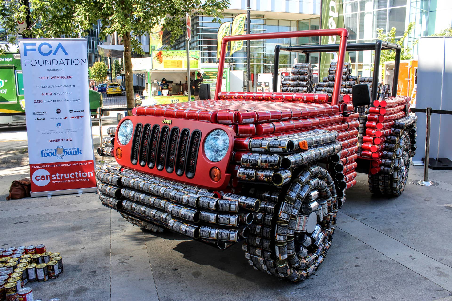Jeep Wrangler made of cans