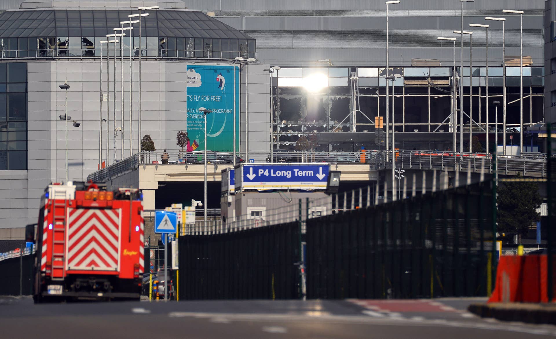 BRUSSELS, BELGIUM - MARCH 22: Explosion site at the Zaventem airport is being investigated by Belgian security forces as the terror alert in Brussels was raised to the highest level, following today's multiple terrorist attack in Brussels, Belgium on March 22, 2016. At least 34 people were killed and more than 100 injured in multiple explosions at an airport and metro station in Brussels on today's morning. Metro stations were closed and flights to Zaventem airport diverted while the Eurostar rail service was also cancelled into and out of Brussels. (Photo by Mustafa Yalcin/Anadolu Agency/Getty Images)
