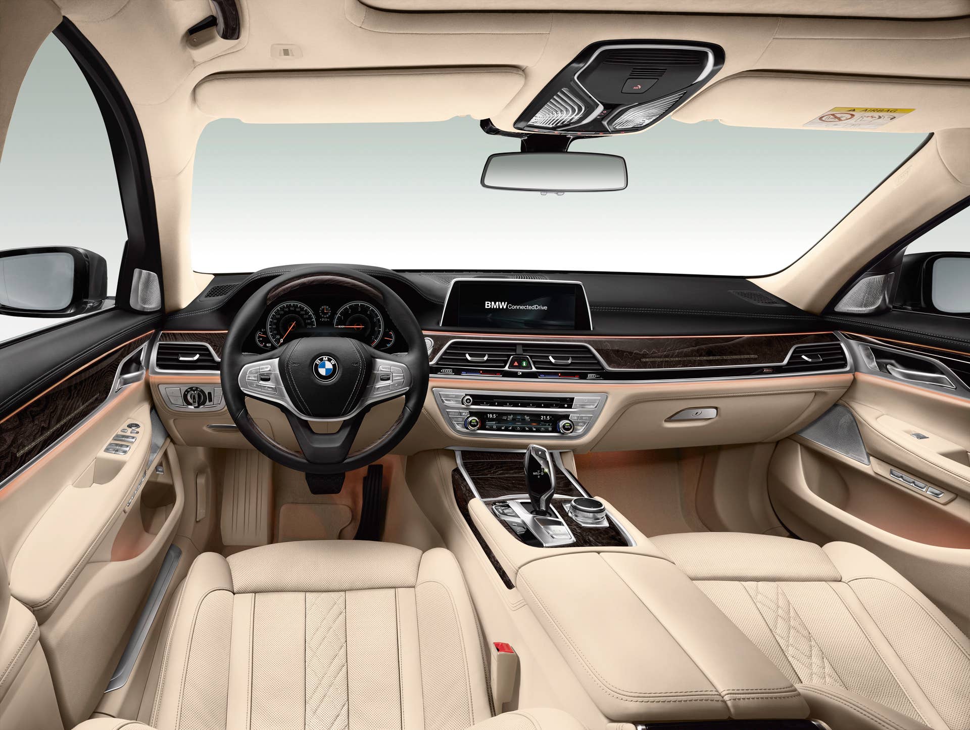 bmw cabin 7 series leather beige