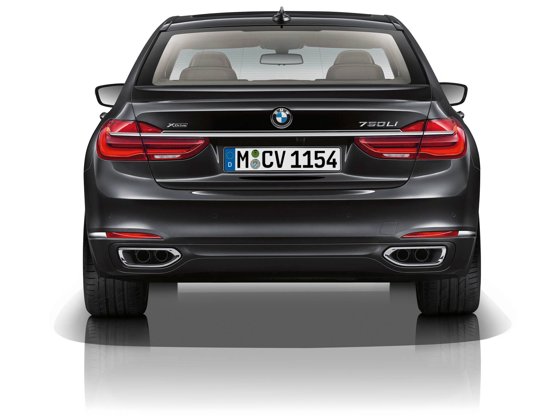 bmw 7 series exhaust back badges