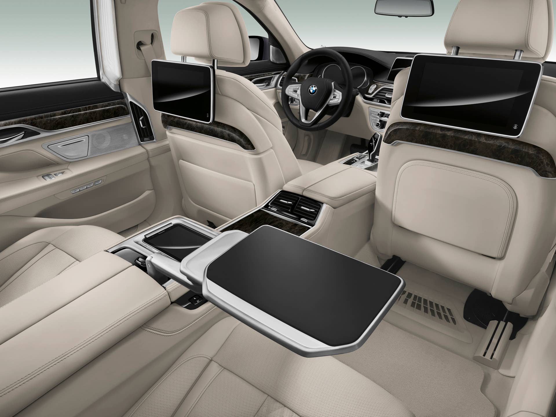 traytable backseat 7 series bmw cabin