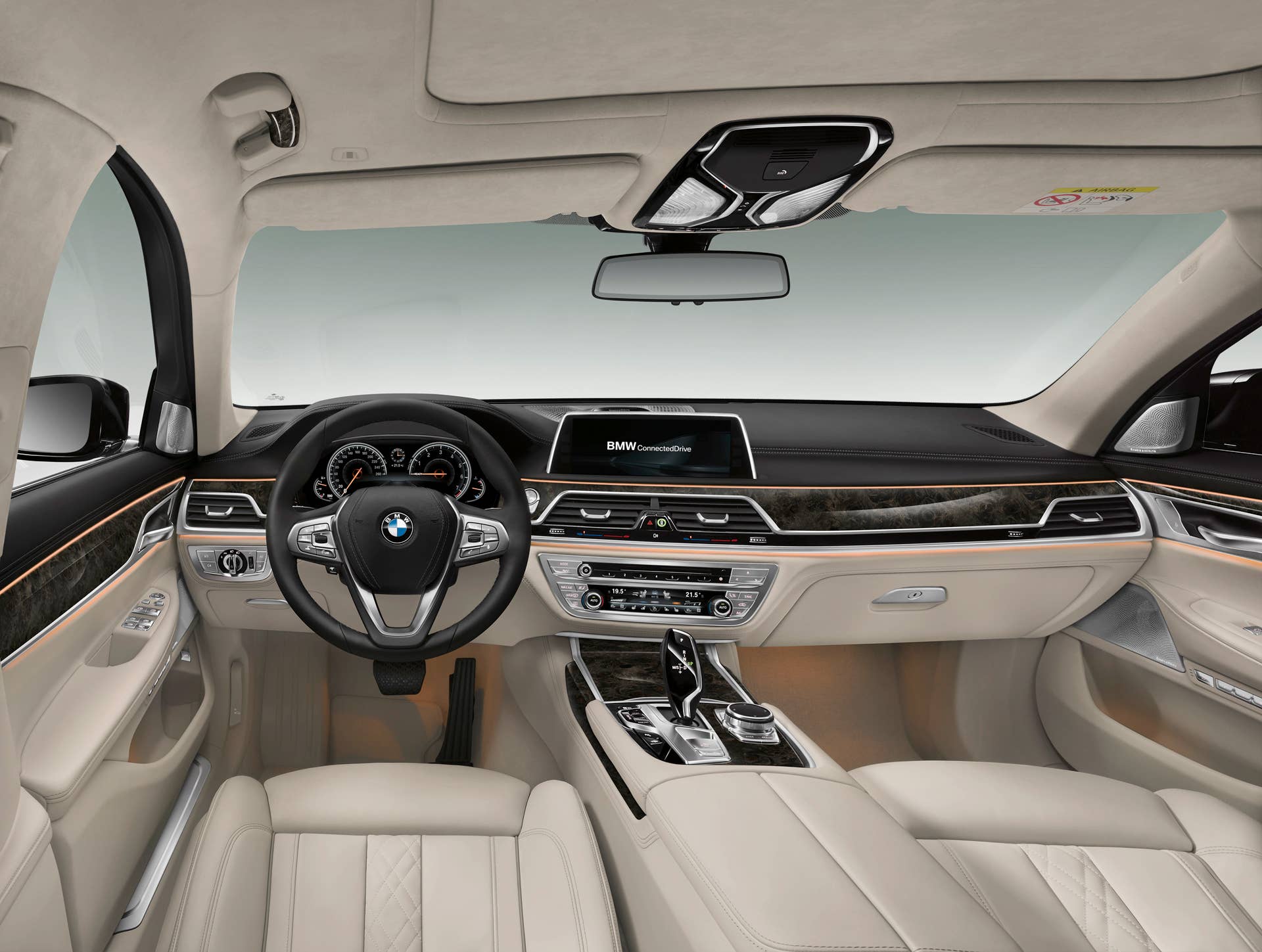 bmw 7 series wood leather luxury cabin
