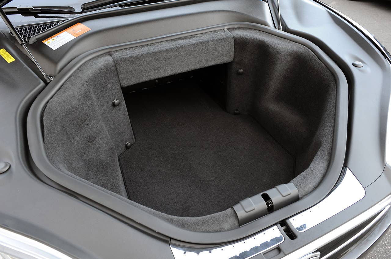2012 Tesla Model S front cargo area